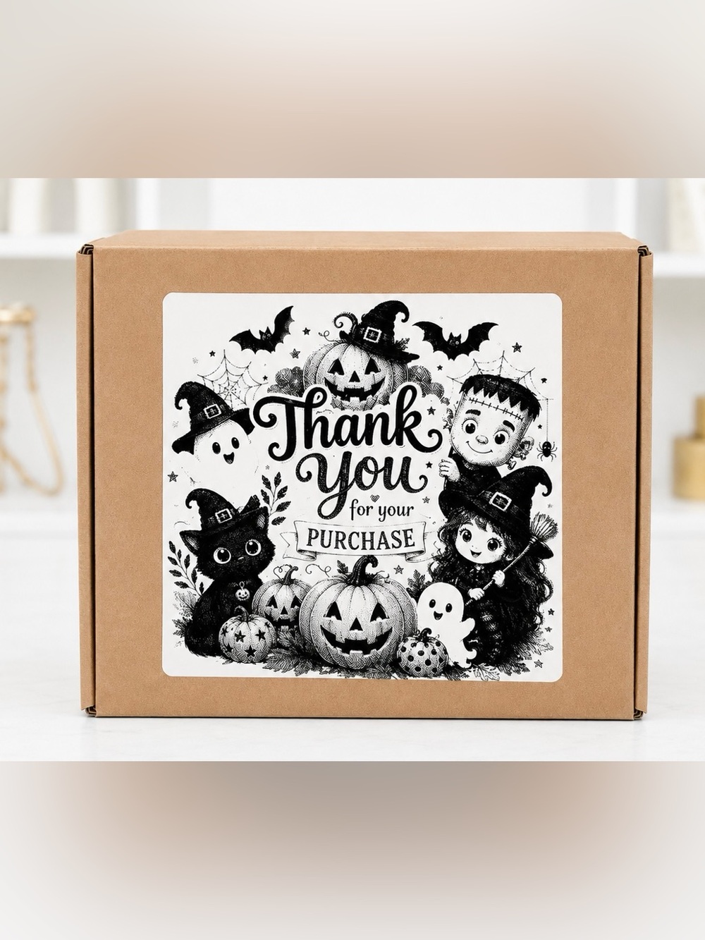 Halloween Thank You Stickers-100ct